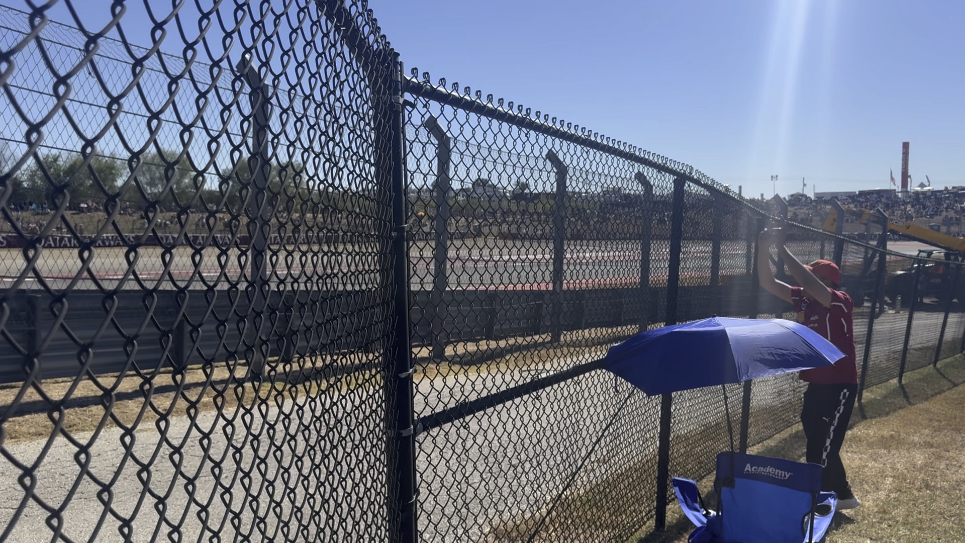 Chain link temporary fence panels on a construction site in Newport News